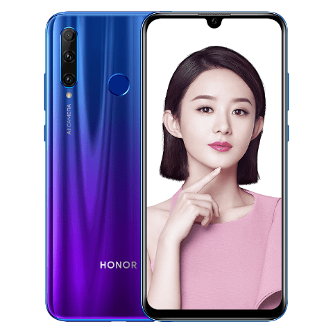 内部处理机荣耀20i全网通4gb128gb渐变蓝