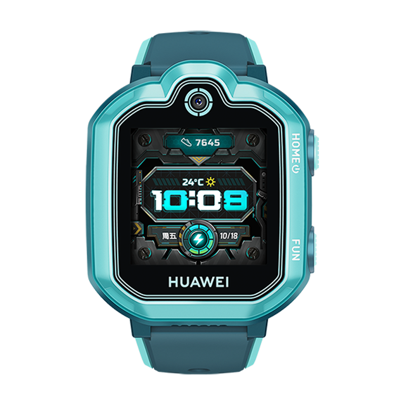 HUAWEI 华为 3 Pro 超能版 儿童智能手表 36mm 雨林绿 硅胶表带 8GB（GPS、北斗、扬声器）