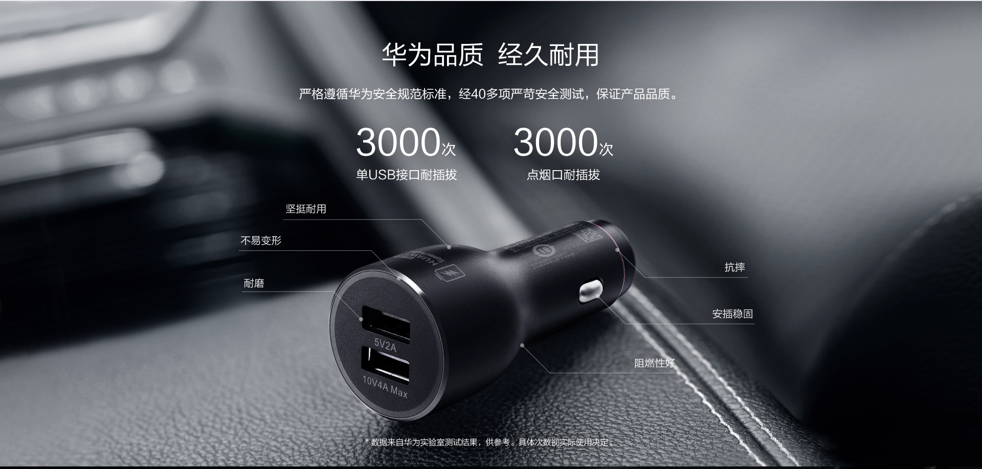 华为车载充电器SuperCharge快充(Max 40W）